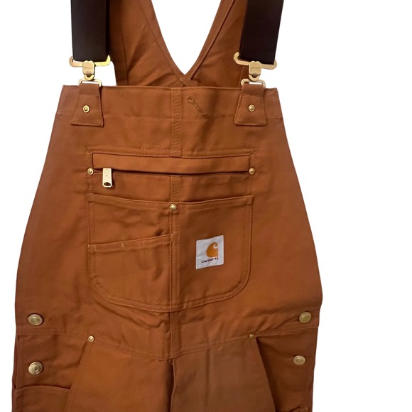 Carhartt NWT R01-M Relaxed Fit Duck Bib Overalls Brown
Mens 32x30 - Picture 3 of 12